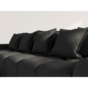 Adelaide - canapé d'angle réversible 4 places en tissu texturé - Noir