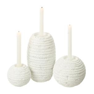 J-Line Chandelier Creta Etroit Ciment Blanc