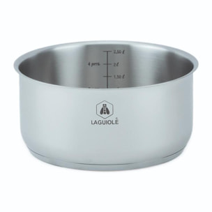 Set de 3 casseroles inox amovible     - "Réactif"