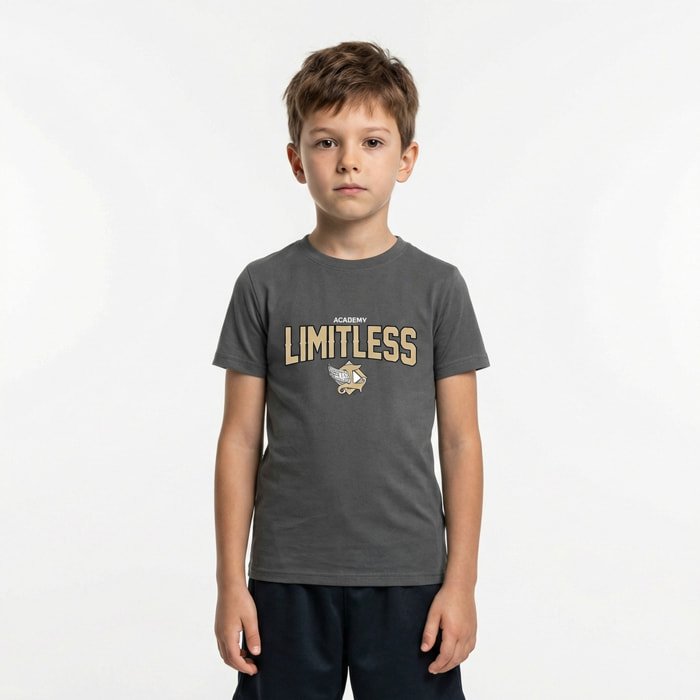 T-shirt in cotone da uomo LIMITLESS grigio scuro