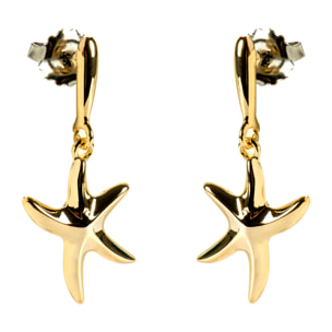 Pendientes acabados en oro amarillo de 18K