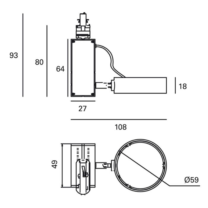 Forlight Proyector Ip20 Key Model Round Gu10 15W Blanco