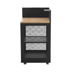 Cuisine d'extérieur 5 modules acier et décor bois CUISINE D'EXTÉRIEUR MILOS COMPLÈTE