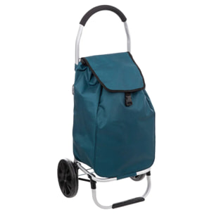 Chariot de course pliable 2 roues "Modern Color" bleu pérole