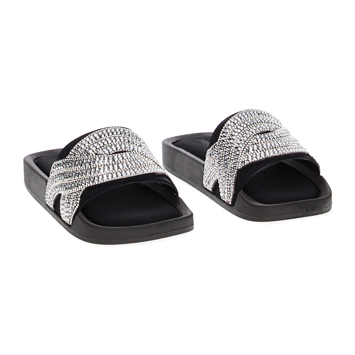 Sandalias de playa negras en lycra