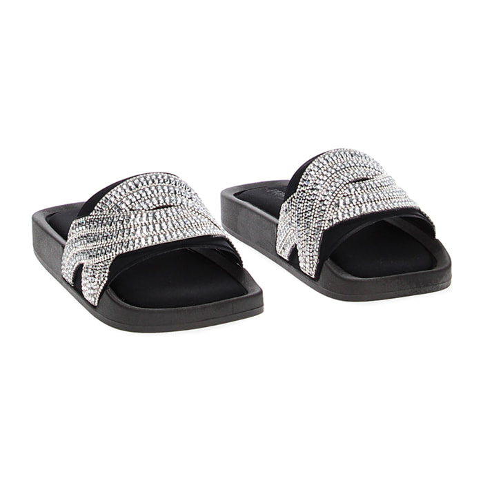 Sandalias de playa negras en lycra