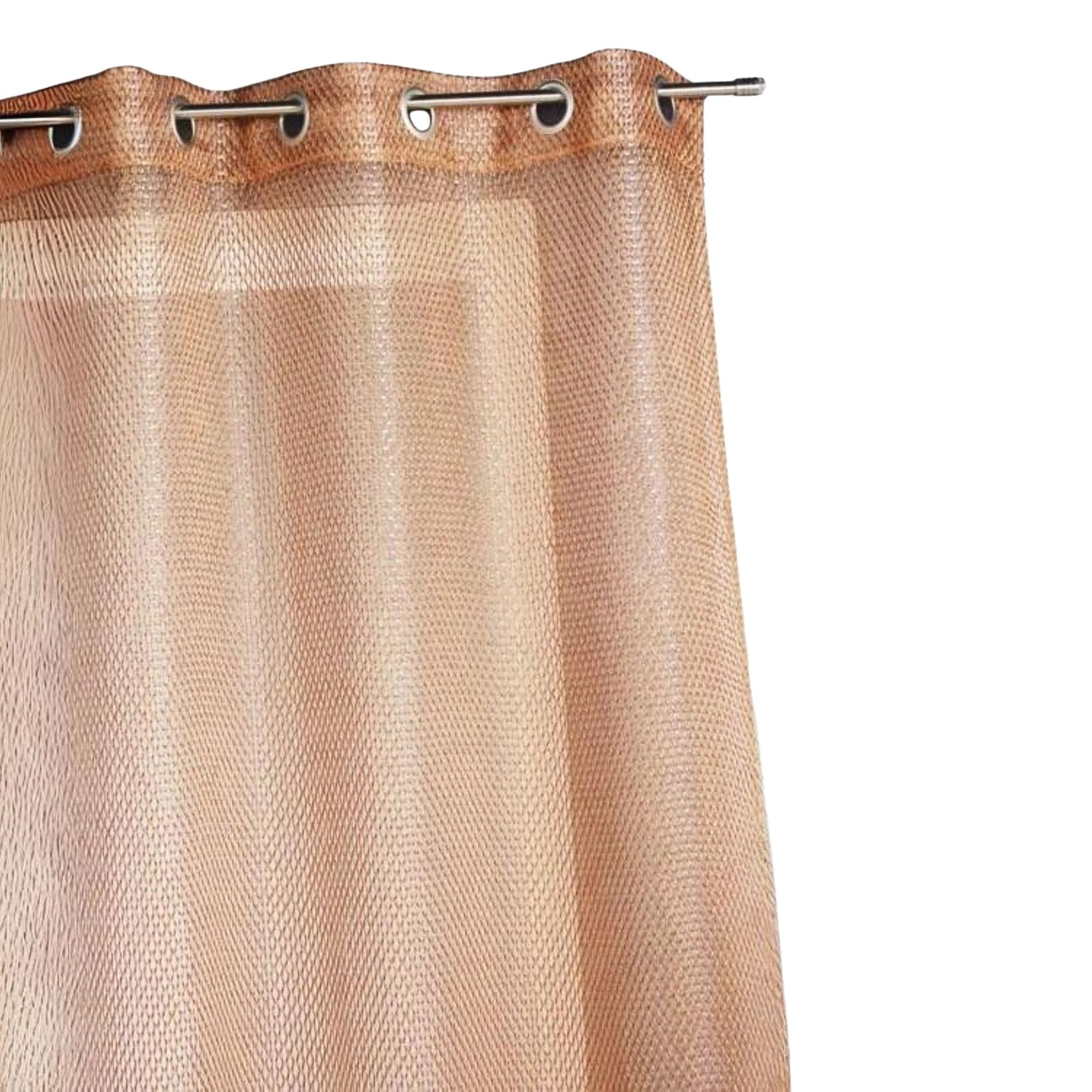 Voilage en organza fantaisie  - Effet 'résille' - Terracotta