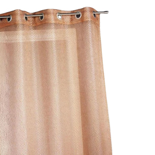 Voilage en organza fantaisie  - Effet 'résille' - Terracotta