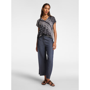 Elena Mirò - Blusa dalla stampa foulard - Nero