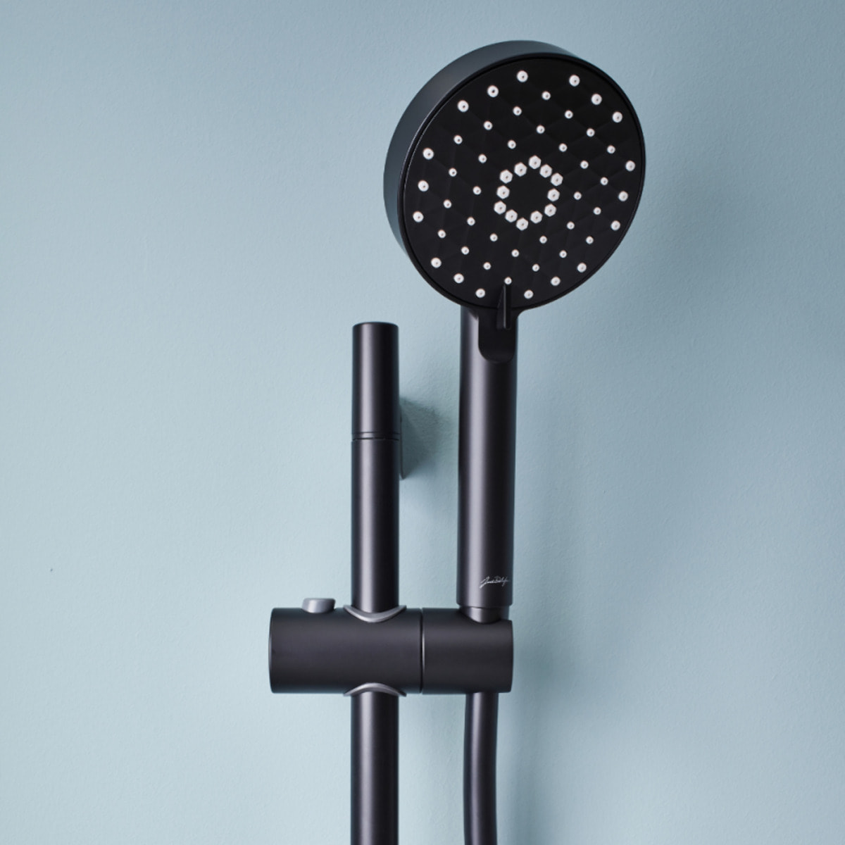 Pommeau de douche + barre + flexible Awaken noir mat