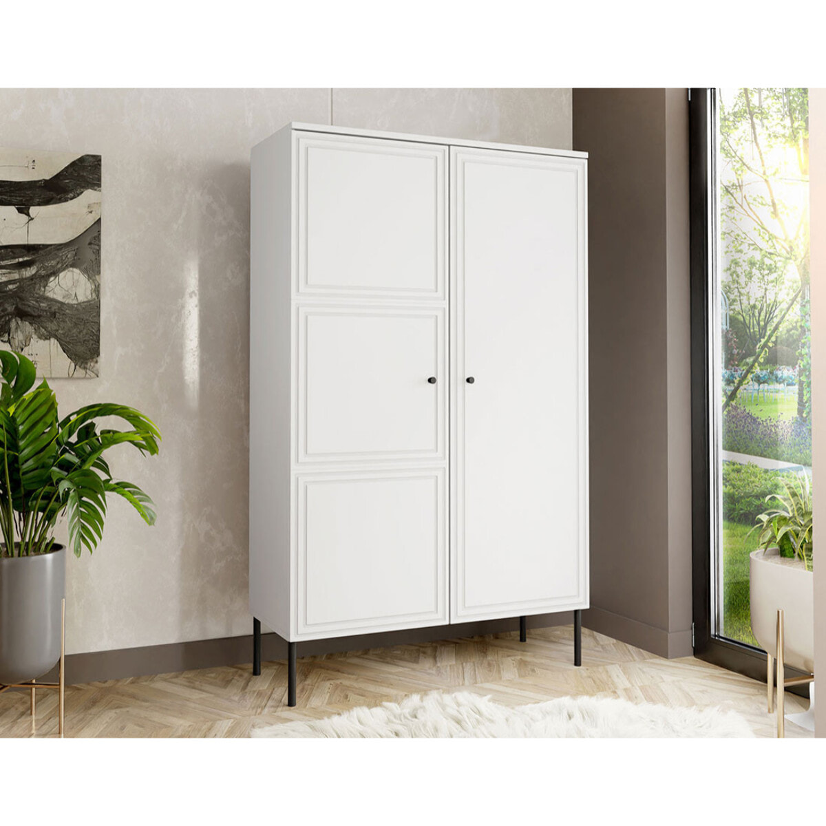 Lavaggi - buffet haut - blanc - 2 portes - 166 cm - Blanc