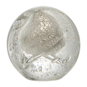 J-Line presse-papier Bulle - verre - argent - medium