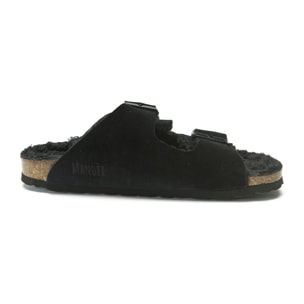 Ciabatta Mandèl Suede Nero