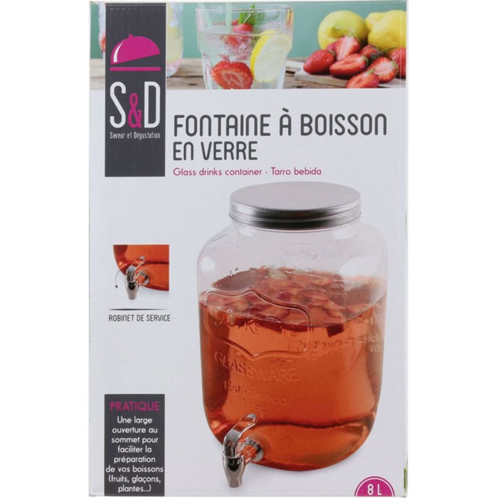 Fontaine à boisson THE MASON JARFACTORY a boisson verre 8 L