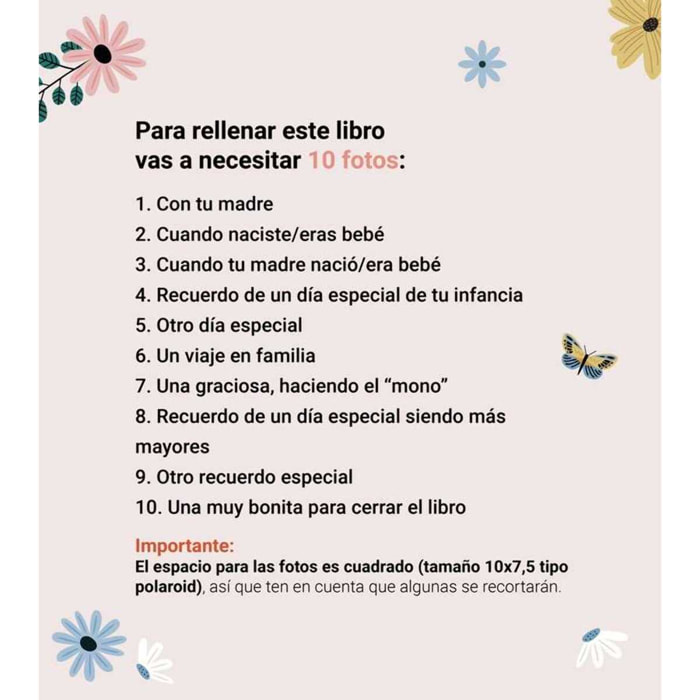Libro rellenable "Mamá"