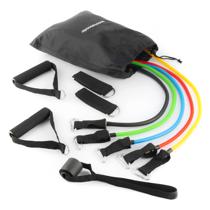 Set Di Bande Di Resistenza Con Accessori Rebainer - Multicolore - Lattice, Tpe E Nylon
