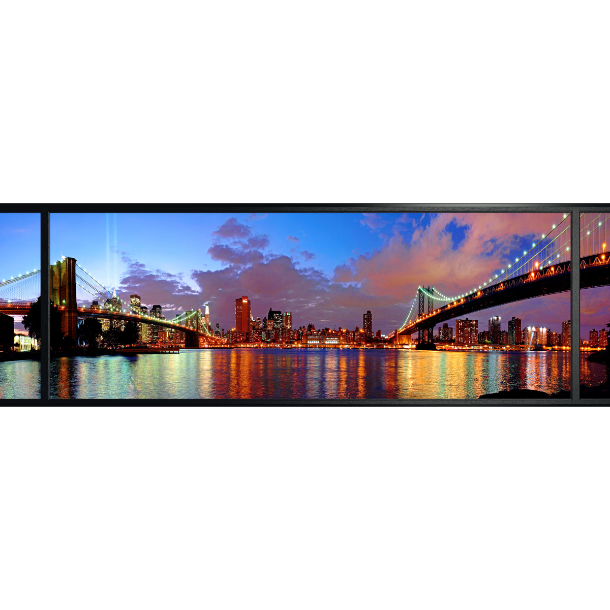 Stickers muraux 3D | Sticker Mural Autocollant effet 3D Brooklyn Bridge 1 - Stickers adhésifs 3D Chambre Salon Trompe l'oeil