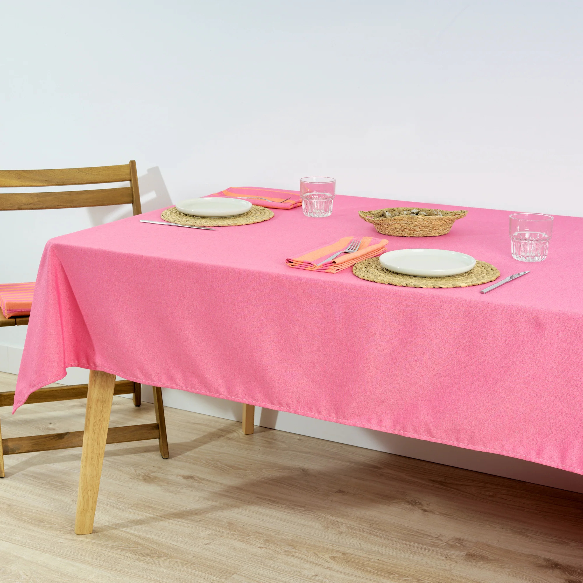 Nappe en tissu jacquard Maglia uni Fuchsia