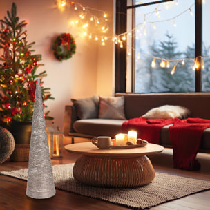 arbol en forma de cono con 40 luces led blanco cálido 20x20x76,5cm