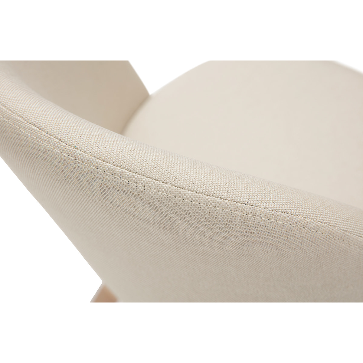 Chaises scandinaves en tissu naturel et bois clair massif (lot de 2) CELESTE