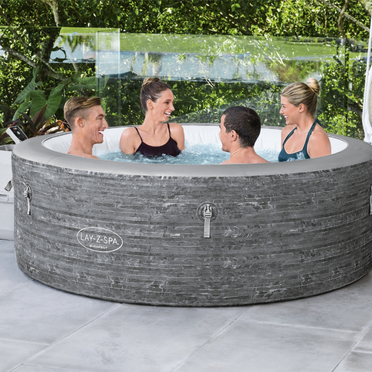 Bestway Spa gonflable rond Lay-Z-Spa Budapest AirJet avec WiFi 4-6 personnes