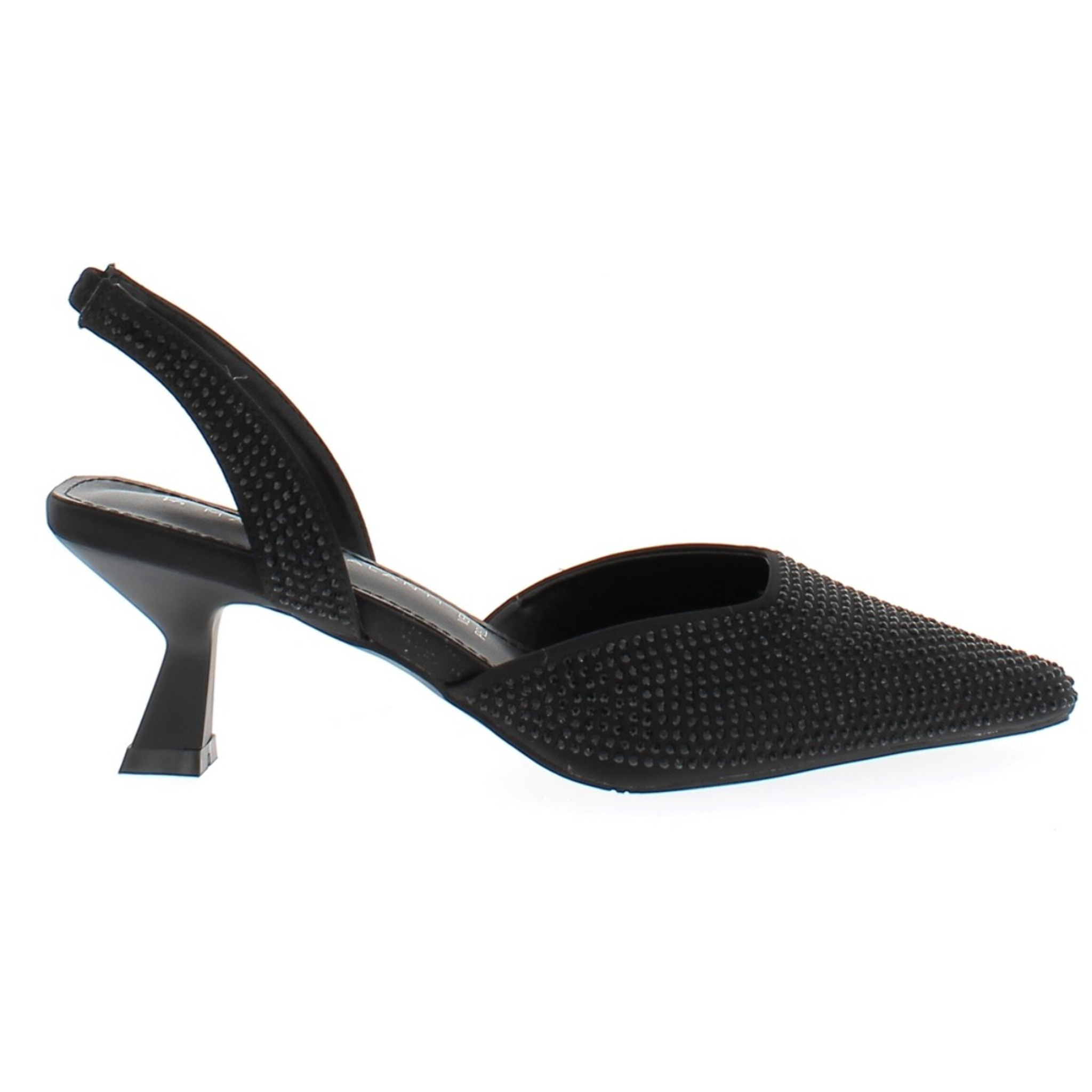 Marina Galanti Scarpe Donna Micro-strass Decollete Slingback Heeled 60 MG 1A122 Black