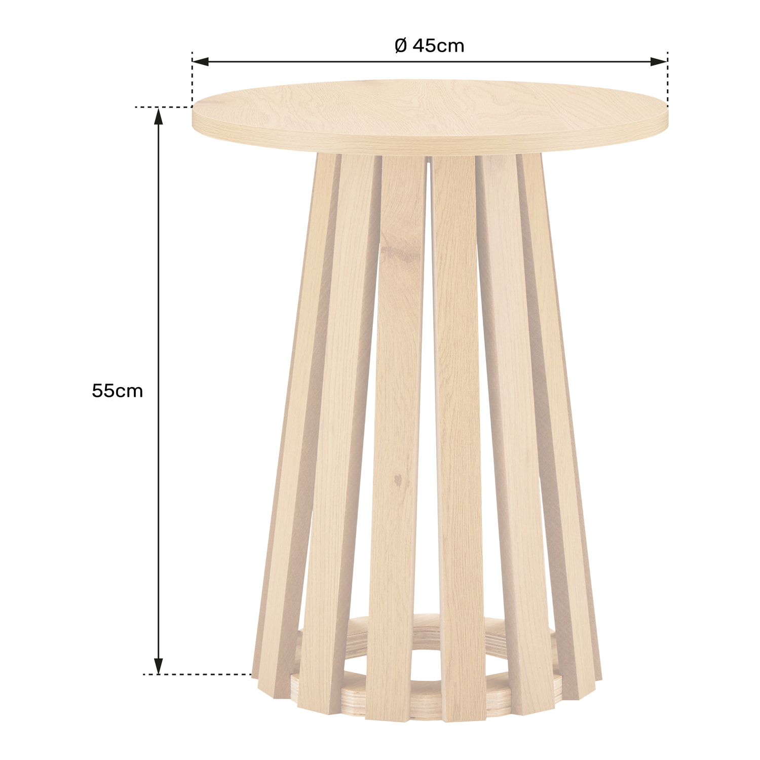 Table d'appoint ronde style scandinave noire LIV