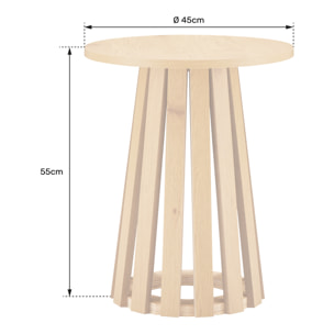 Table d'appoint ronde style scandinave noire LIV