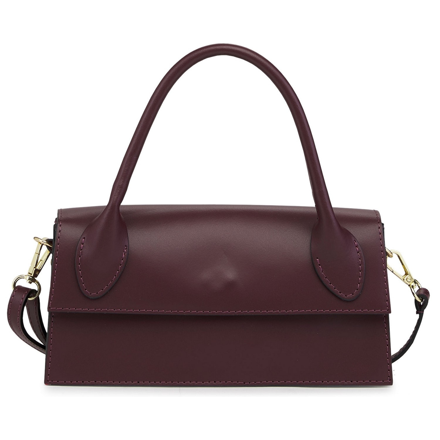 Borse Donna colore Bordeaux-in pelle Made in Italy 22x18x8cm