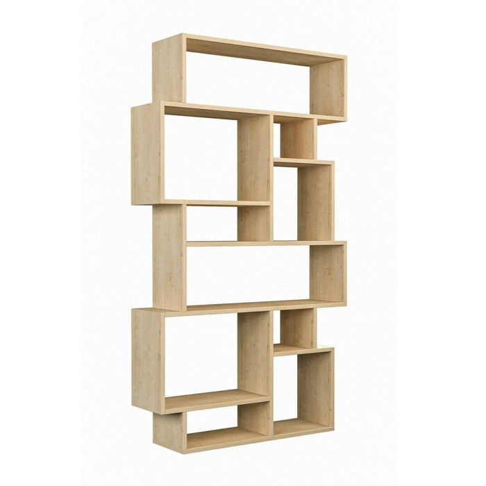 Libreria Casimira, Scaffale da ufficio, Mobile portalibri, Biblioteca, 96x26h169 cm, Quercia
