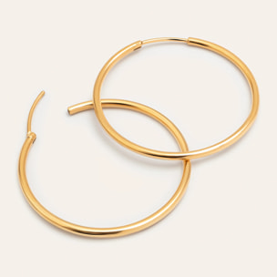 Pendientes Aro Maria L Acero Baño Oro