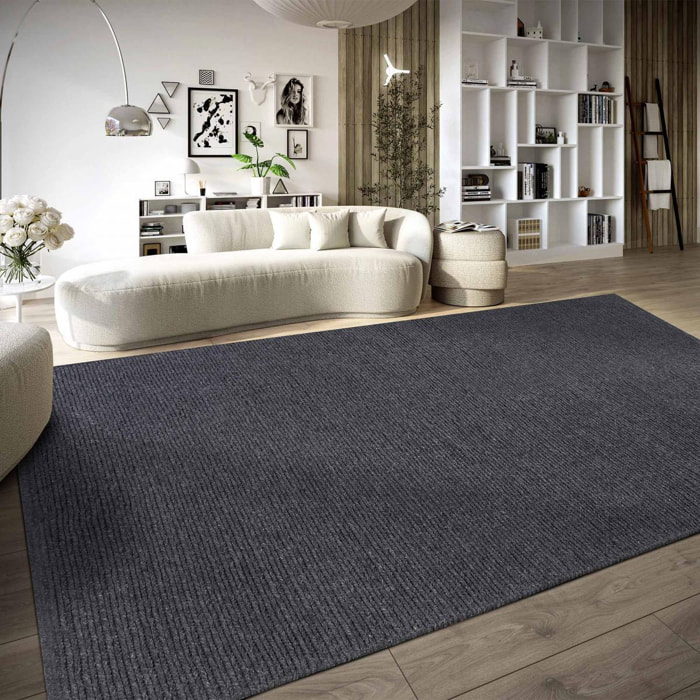 Tapis kilim, motif faux uni, tissé à la main, neya, chic