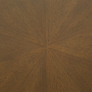 Table à manger ronde bois d'hévéa placage chêne 4 places ANGÈLE