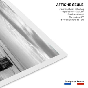 Affiche photo balade sur la plage à hossegor Affiche seule