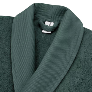 Peignoir pur coton 420 g/m² uni anthracite Elea crepuscule