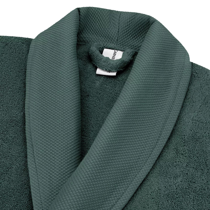 Peignoir pur coton 420 g/m² uni anthracite Elea crepuscule
