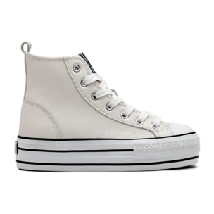 Zapatillas Altas Niños Blanco B&W