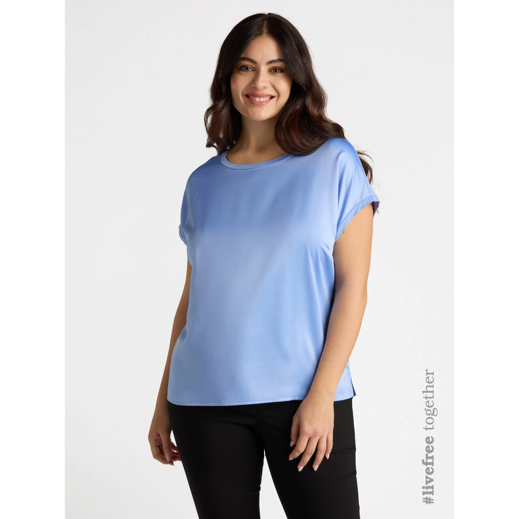 Fiorella Rubino - Blusa de raso - Violeta