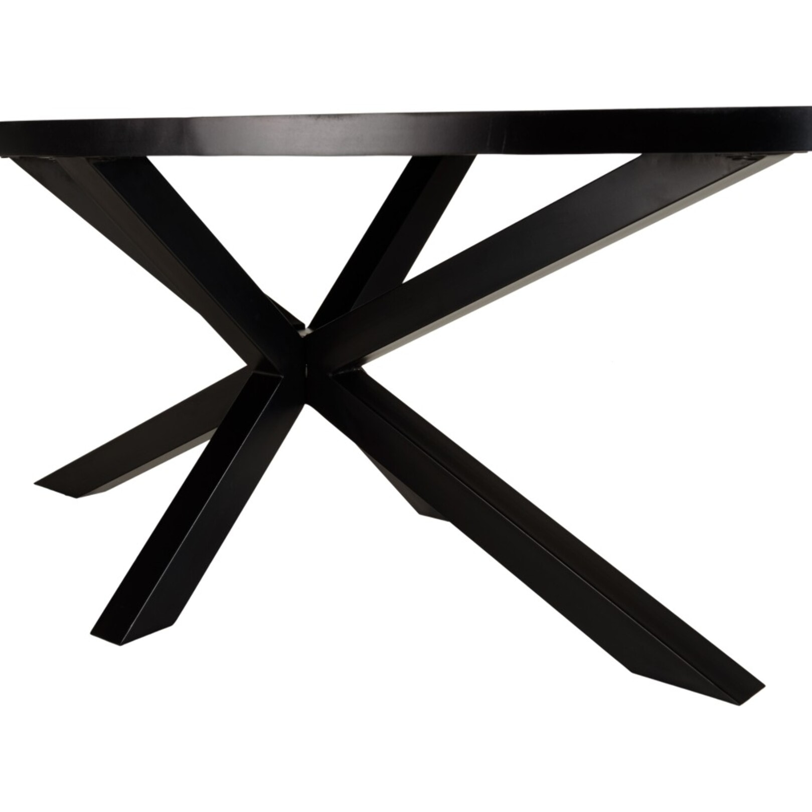 BASILE - Table à manger 220x110cm effet pierre motifs dorés