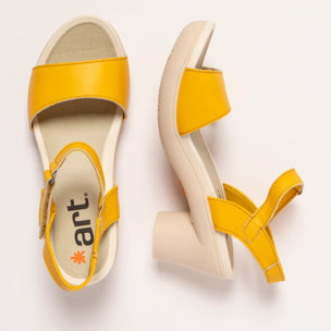 Sandalias con tacón 1475 NAPPA YELLOW/ ALFAMA color Yellow