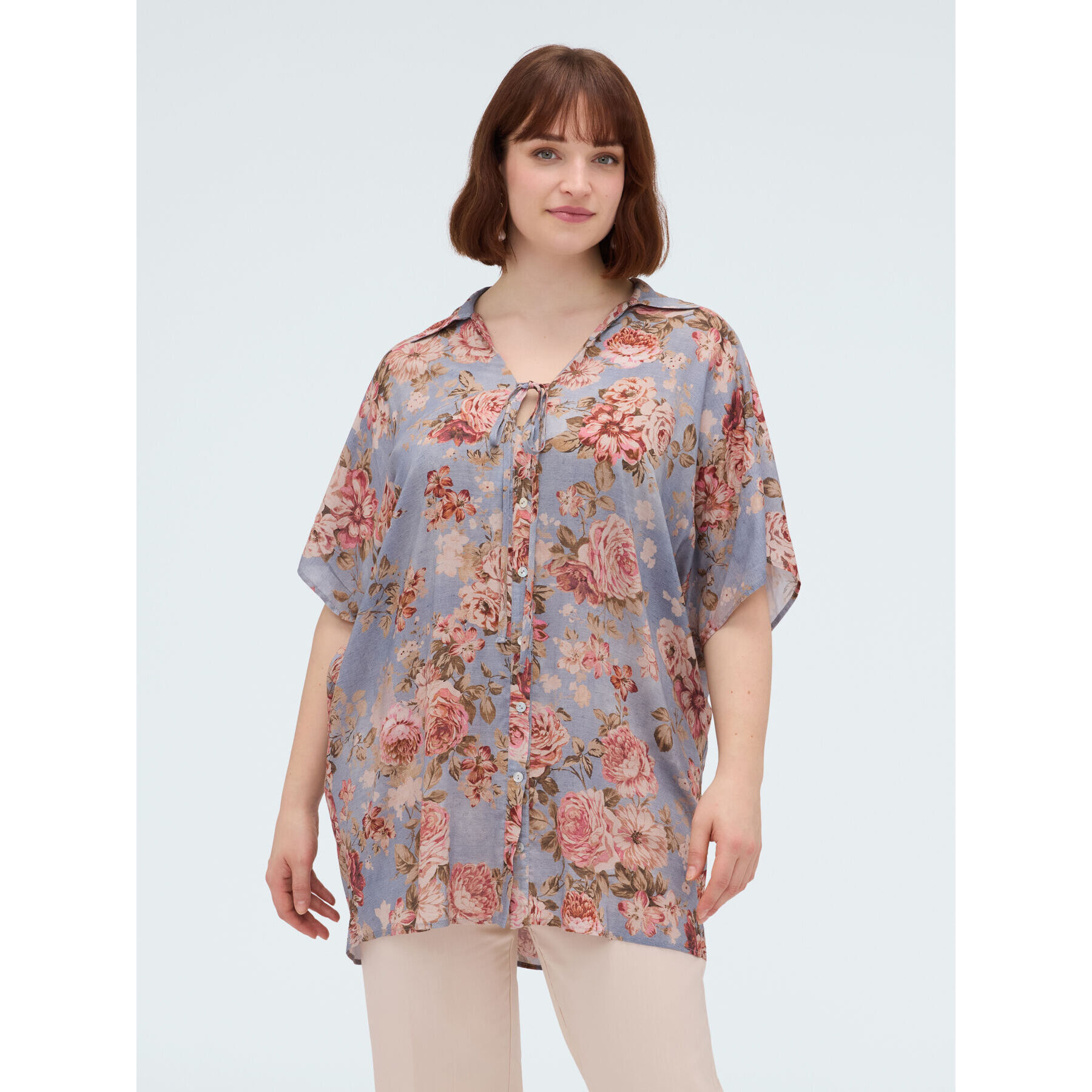Fiorella Rubino - Camisa con estampado floral - Light - blue