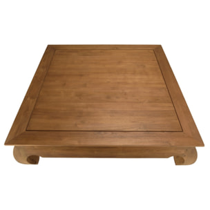 SIXTINE - Table opium 120x120cm en bois de teck recyclé massif