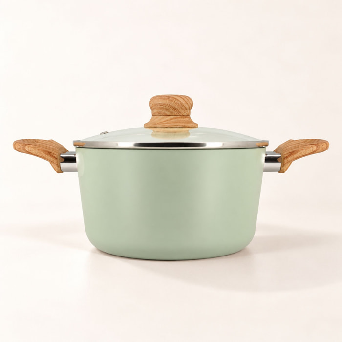 Faitout 20cm avec revêtement céramique céladon - tous feux COLORAMA