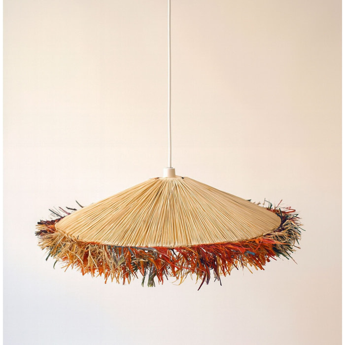 Suspension en raphia coloré d70cm BELAGA