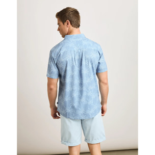 Camisa Manga Corta Azul Claro - Furaira Palm