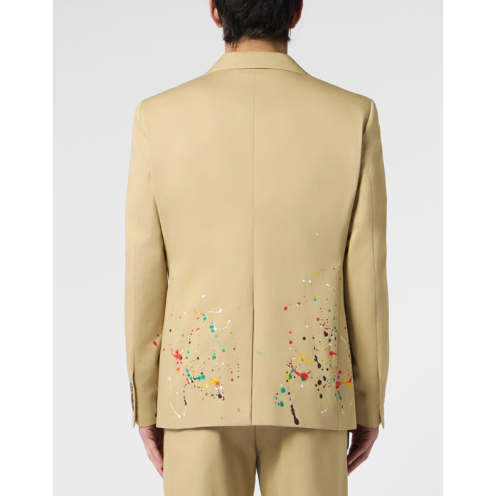 PHILIPP PLEIN Blazer Gigolo Fit Paint Splash Painted