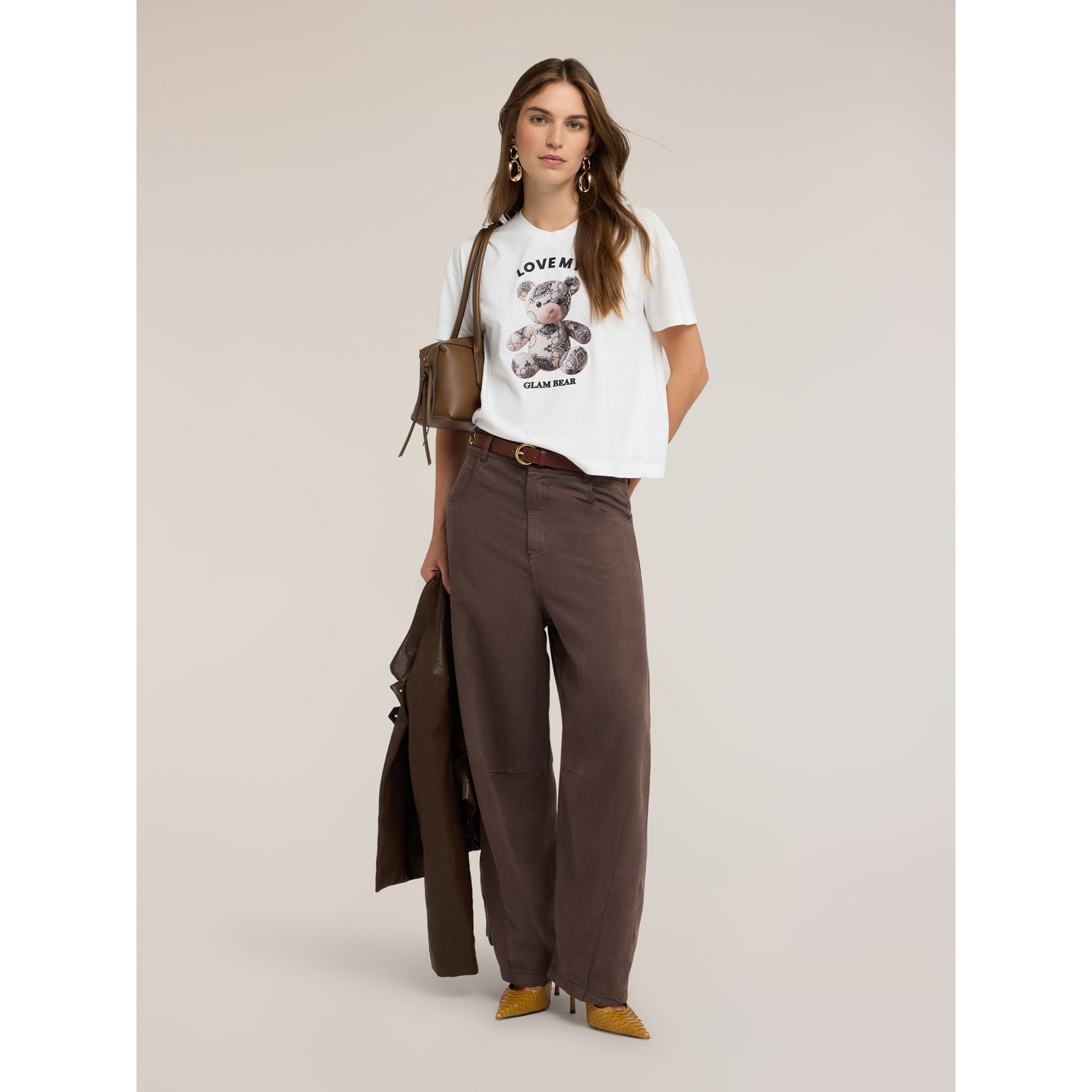 Motivi - T-shirt con stampa - Bianco