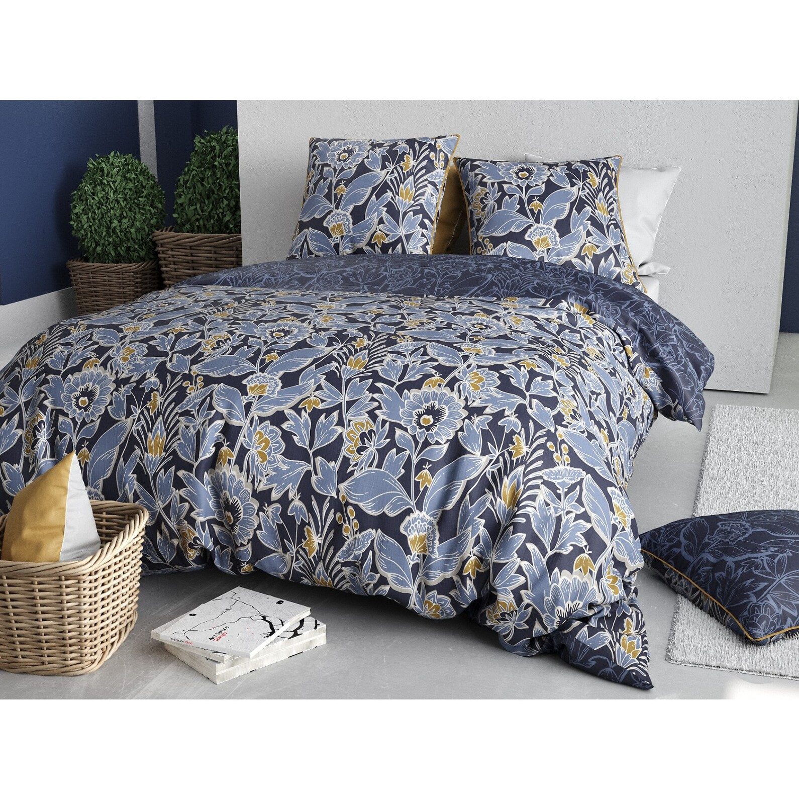 Parure Housse De Couette 3pcs 100% Coton 57 Fils PENELOPE