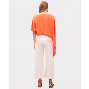 Blusa a strati con maniche scese