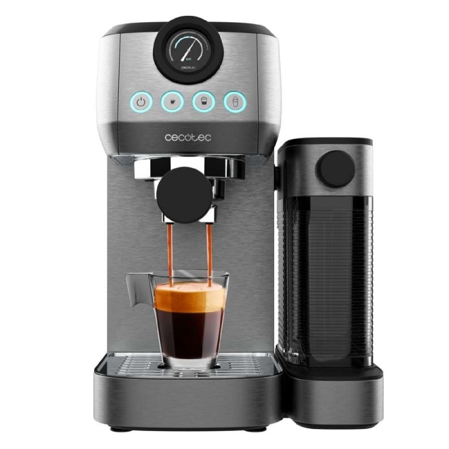 Cafetera Semiautomática Power Espresso 20 Steel Pro Latte. 1350 W, Thermoblock,